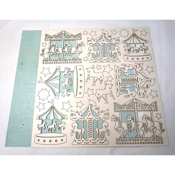Mintay Chippies Chipboard Decor Elements Carousel Set  MT-CHIP2-D42 - Picture 2 of 4